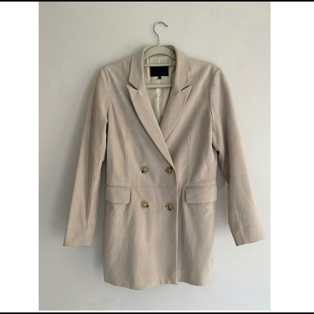 Suede Double-breasted Jacket
